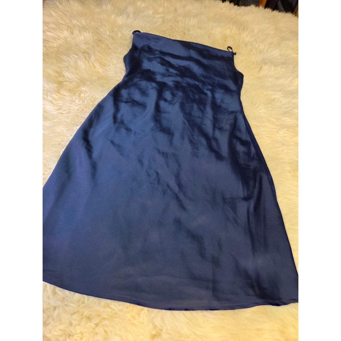 Urban Outfitters Blue Cowl Neck Spaghetti Strap Mini Bodycon Dress XS