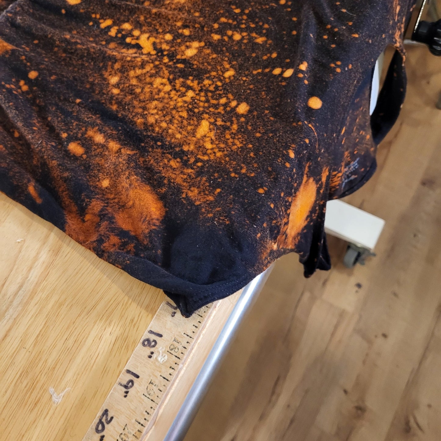 Aerie size small racerback tank jumpsuit bleach dyed black and orange Jersey