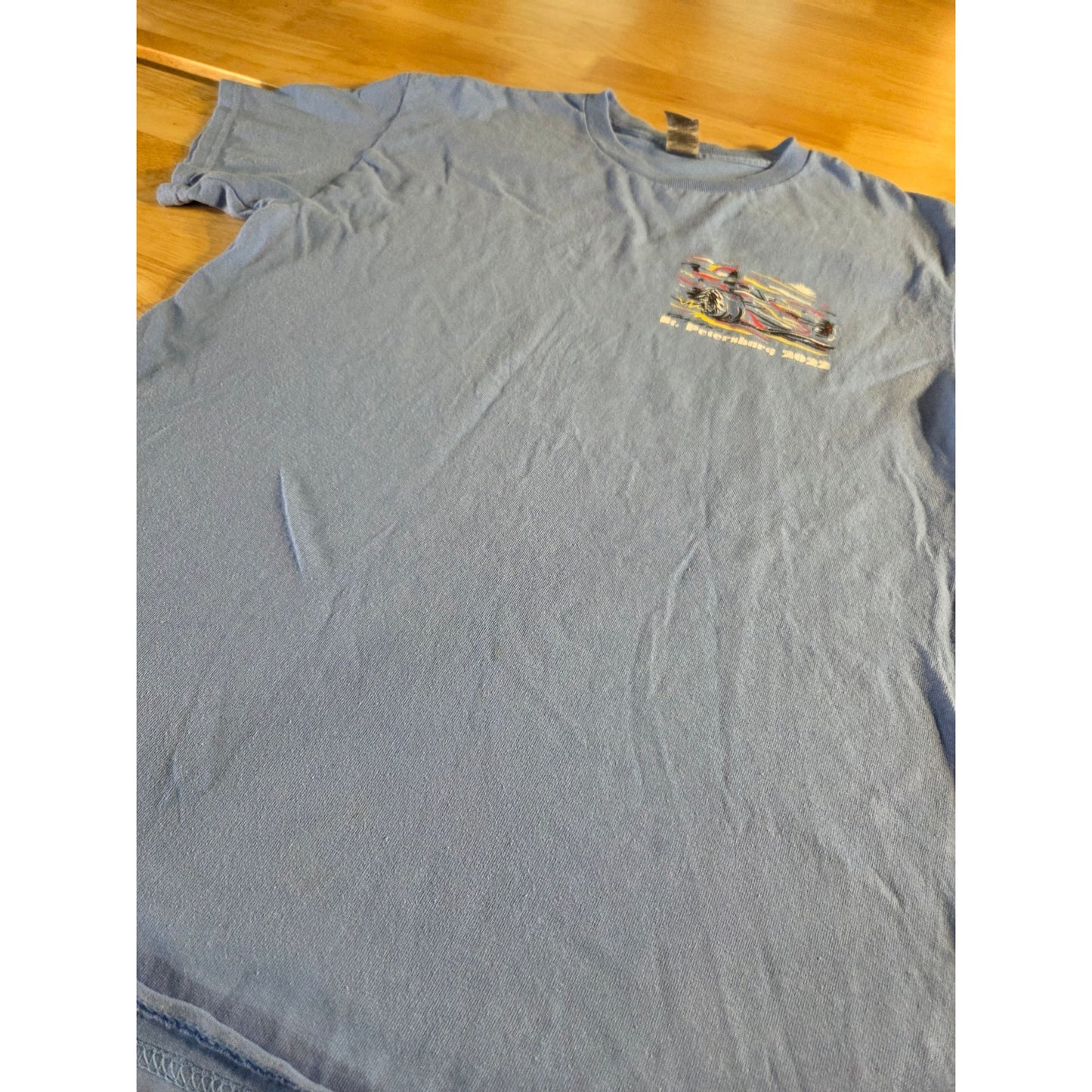 St. Petersburg 2022 Blue Cotton Formula One Race T-shirt Gilden Medium