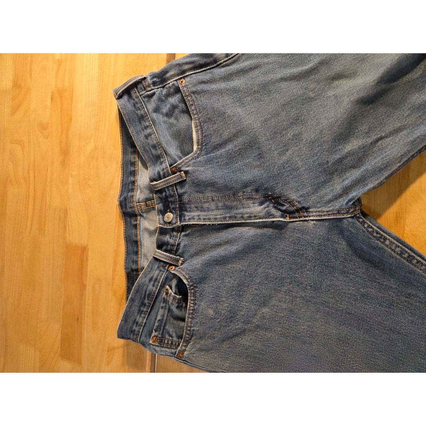 Levi's 505 Medium Wash 36x28 Lots of Life Left Denim Jeans