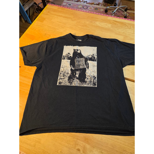 Urban pipeline double XL 100% cotton black bear hug graphic tee