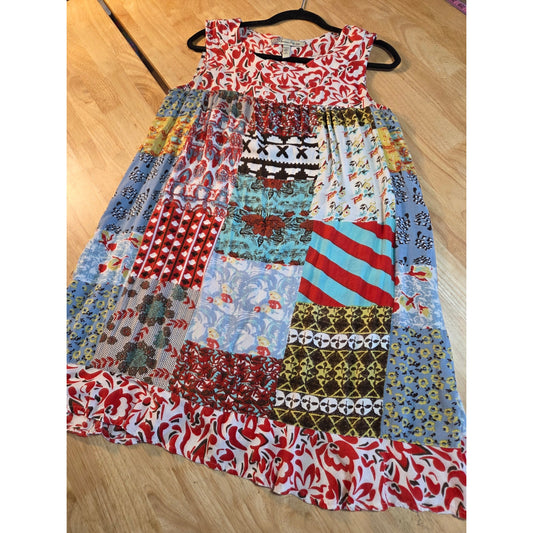 American Rag 100% rayon floral sleeveless knee length dress Paisley Paisley boho