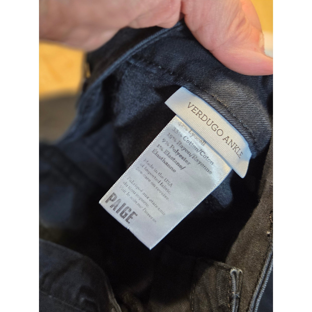 Black Paige skinny jeans Verdugo ankle size 32