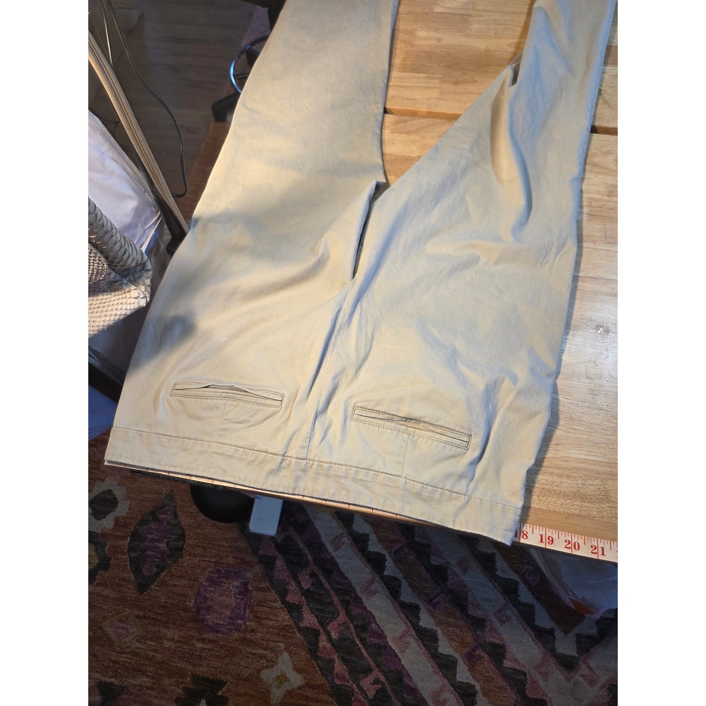 Ann Taylor Loft size 12 original sailor front wide leg khaki pants cotton