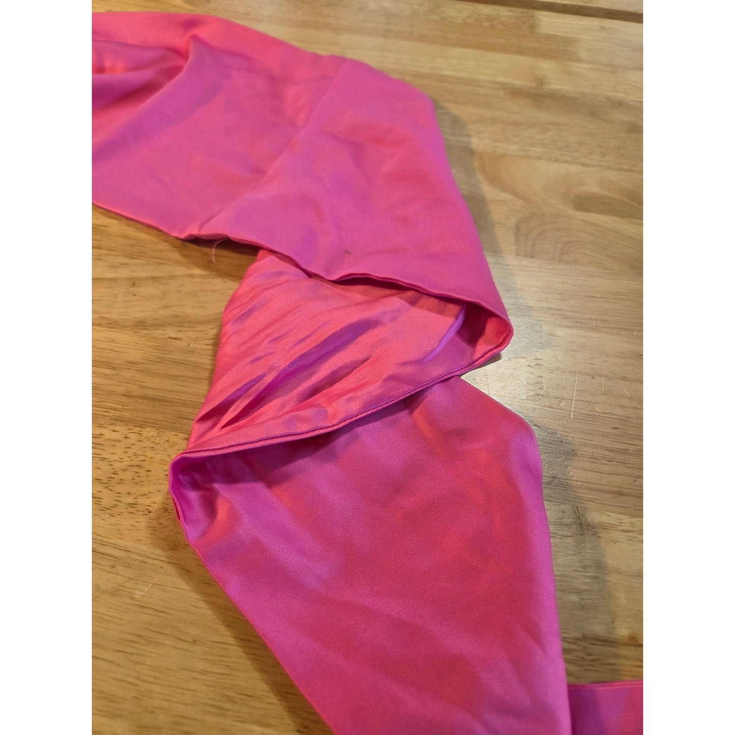 Princess Polly Pink stretch Satin halter Bando top tie back tie neck US 12