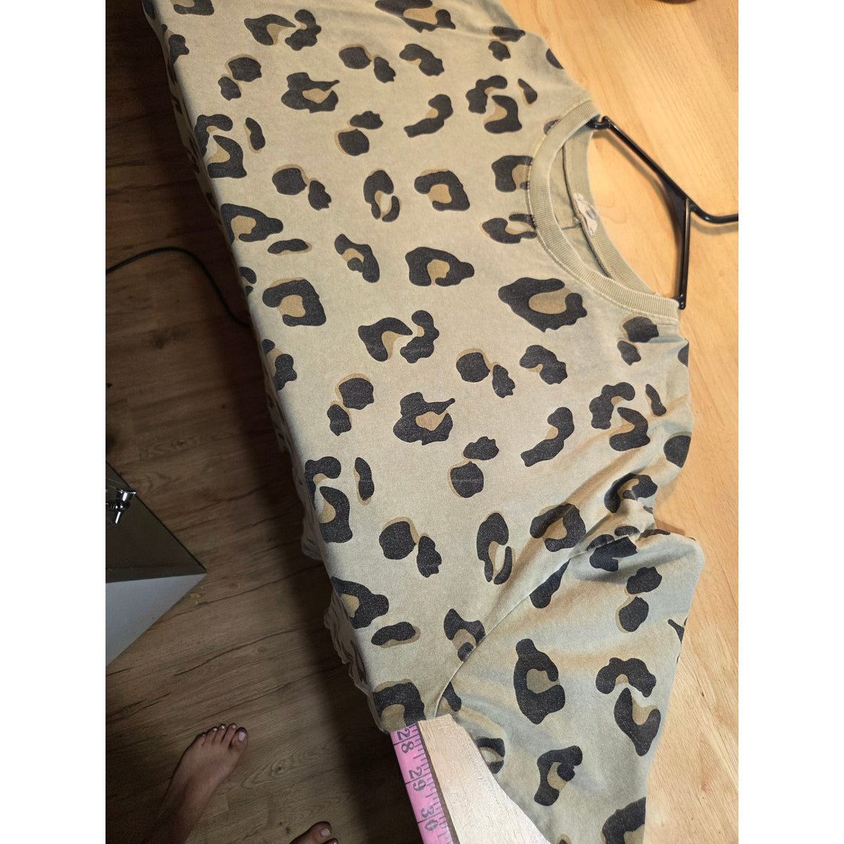 Easel 3x oversized t-shirt dress jersey knit leopard print animal cotton