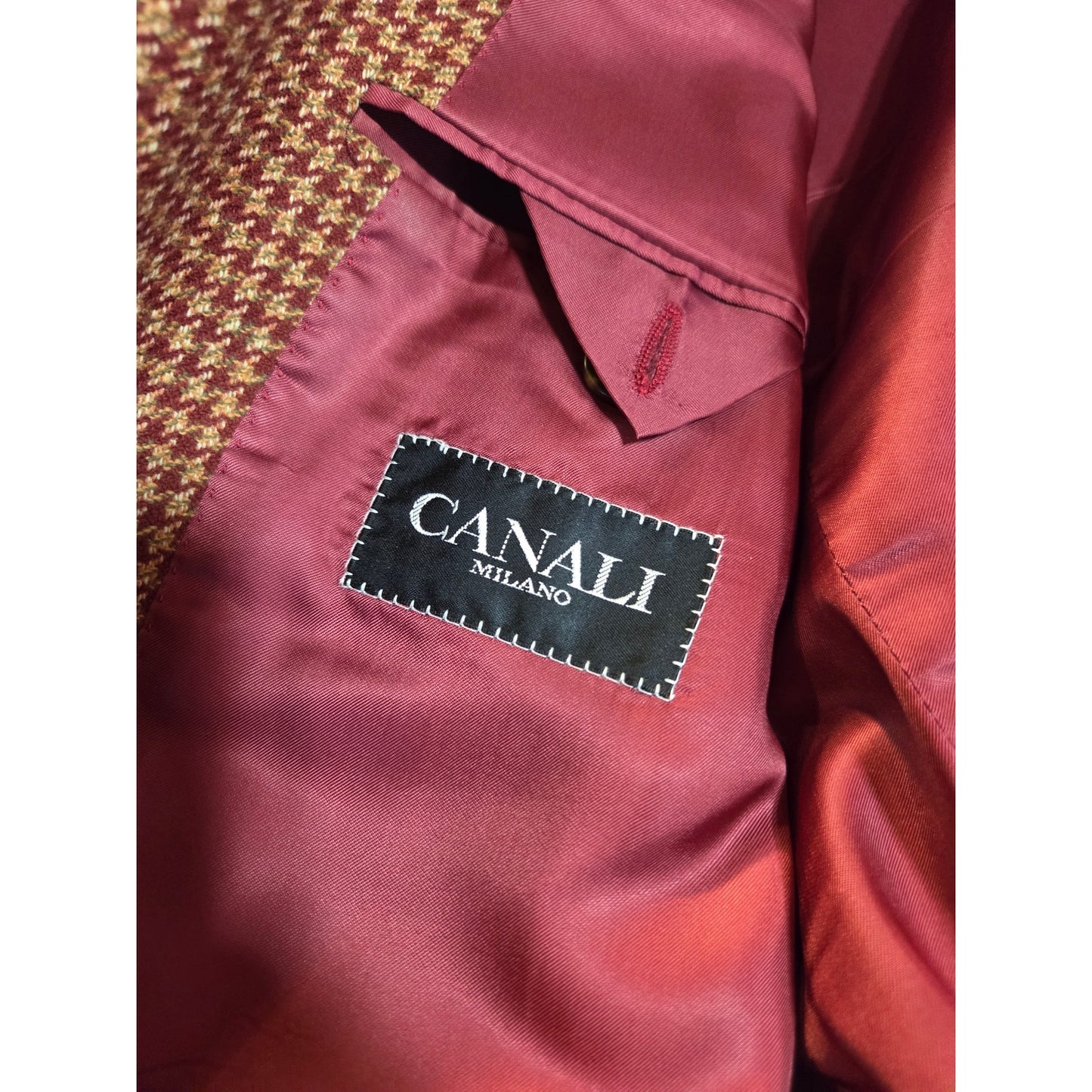 Canali Milano Lana Cashmere Tweed Suit Jacket 23" P2P 30" Length
