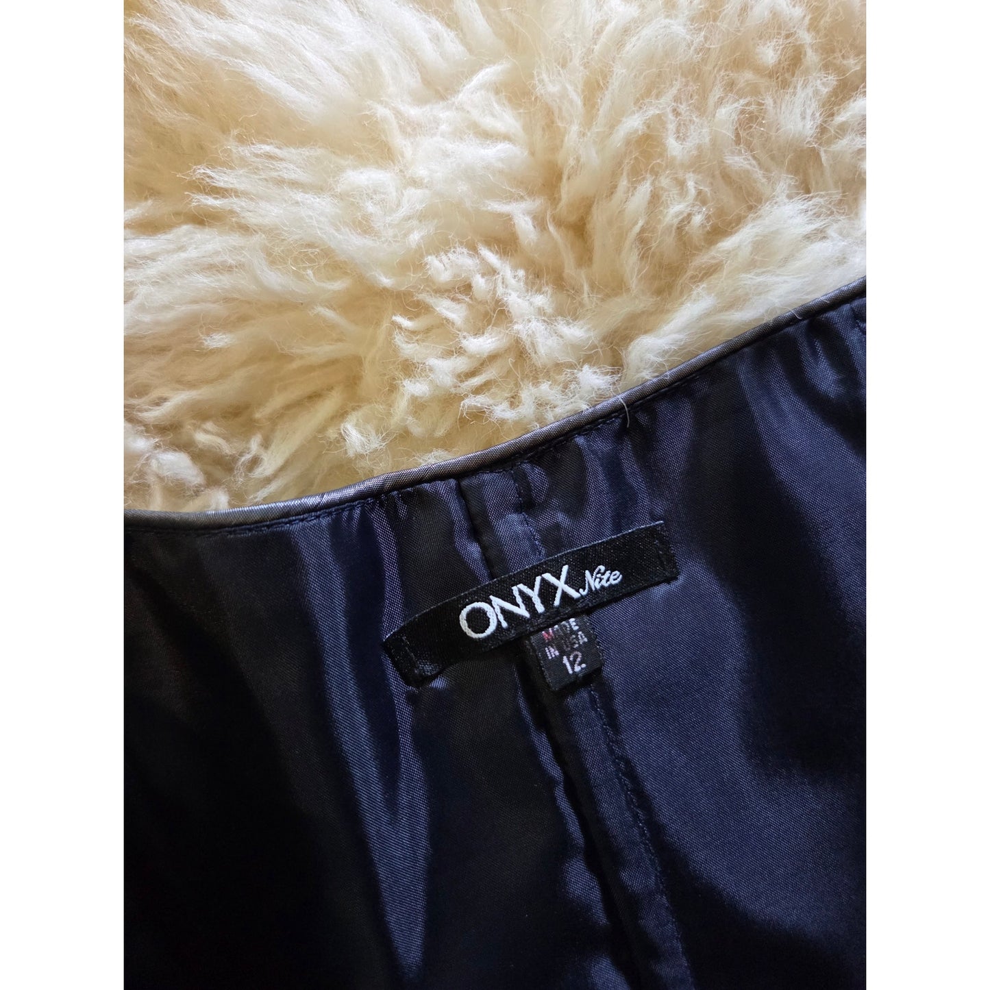 Onyx Nite blue metallic ombre gathered sleeveless tube dress Mini size 12