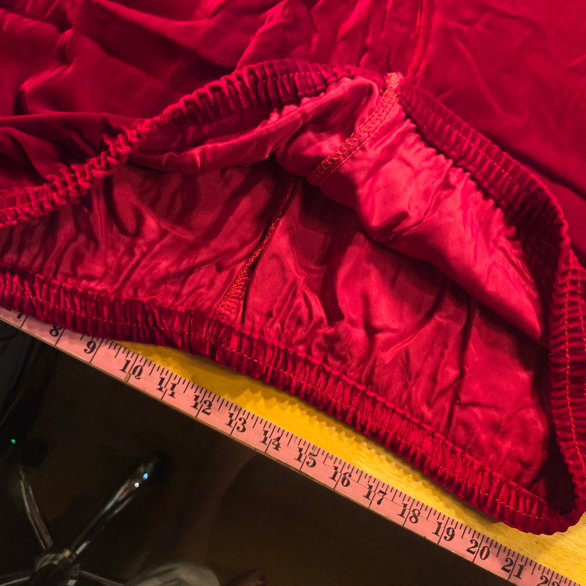Vintage velvet Santa costume with hat zip front fur lined 42" elastic waist