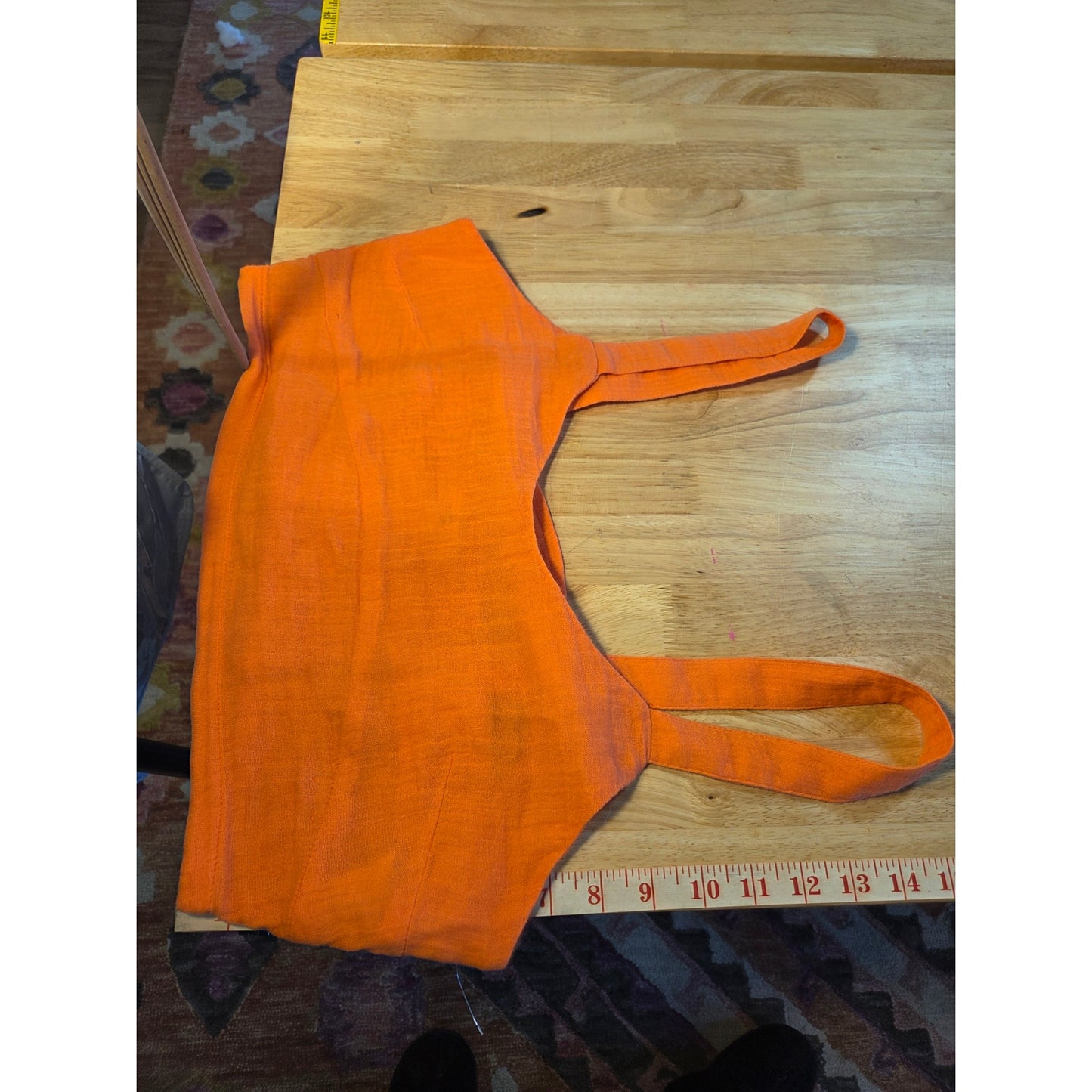 Ripcurl new with tag orange cotton linen crop sleeveless tank small