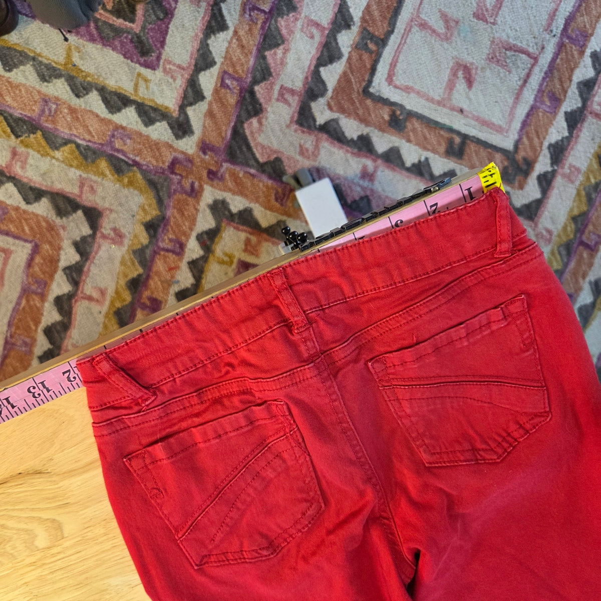 Copper Key Red Size 10 Straight Leg Skinny Jeans 10" Rise 24" Waist