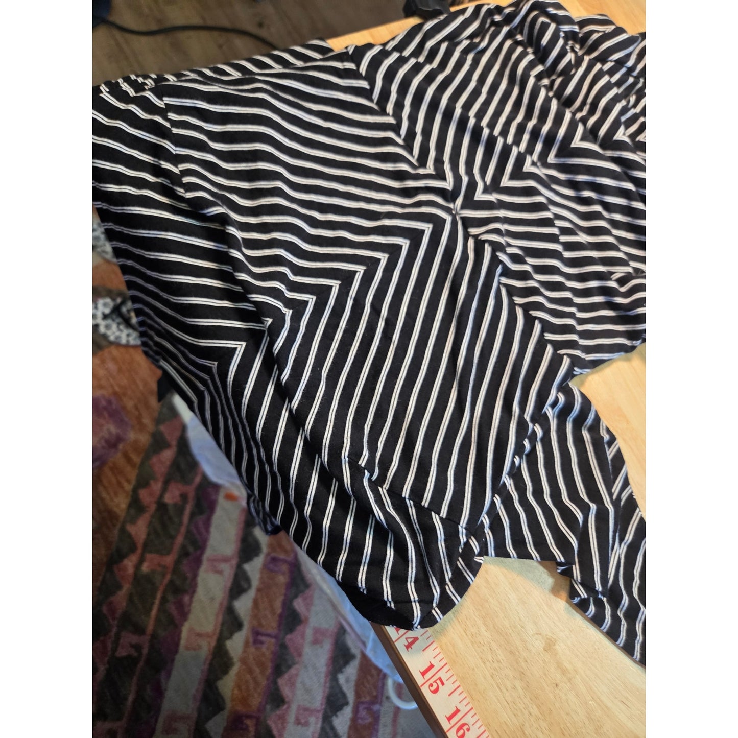 White House Black Market sleeveless jersey knit bias stripe black xxs white maxi
