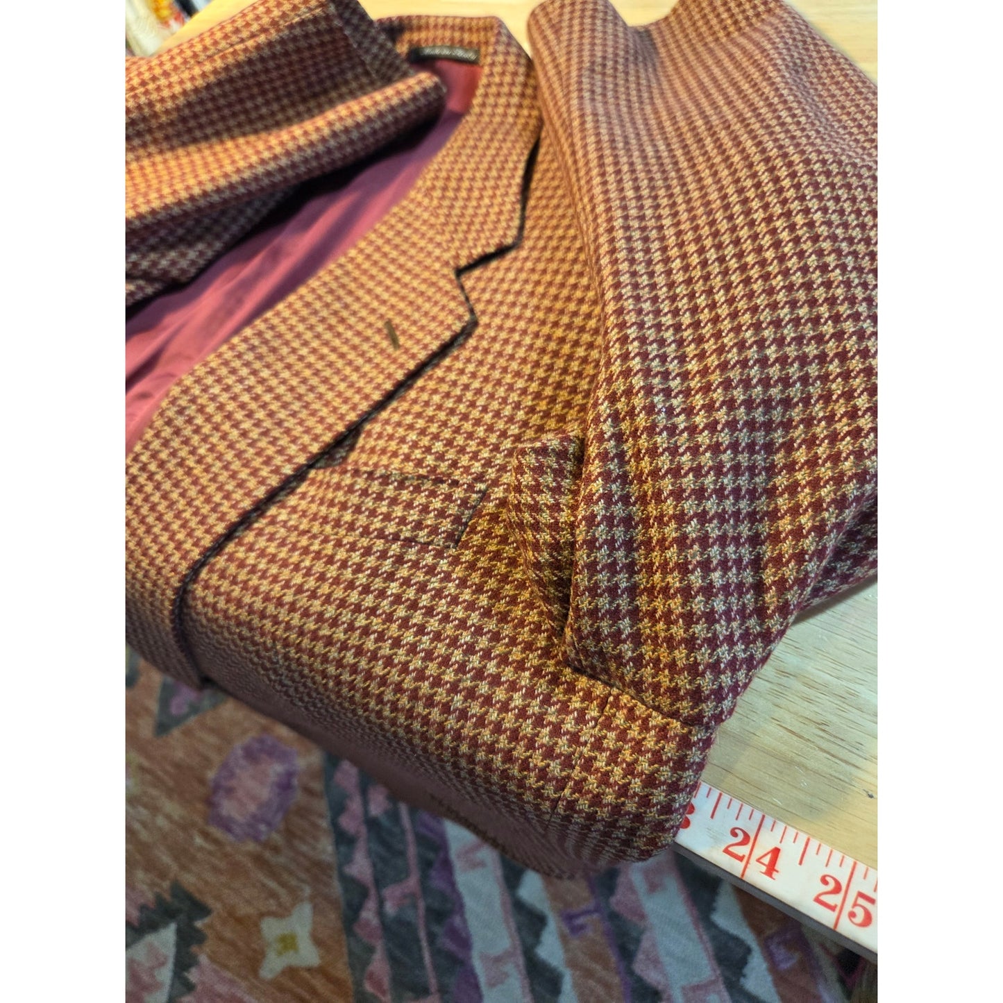 Canali Milano Lana Cashmere Tweed Suit Jacket 23" P2P 30" Length