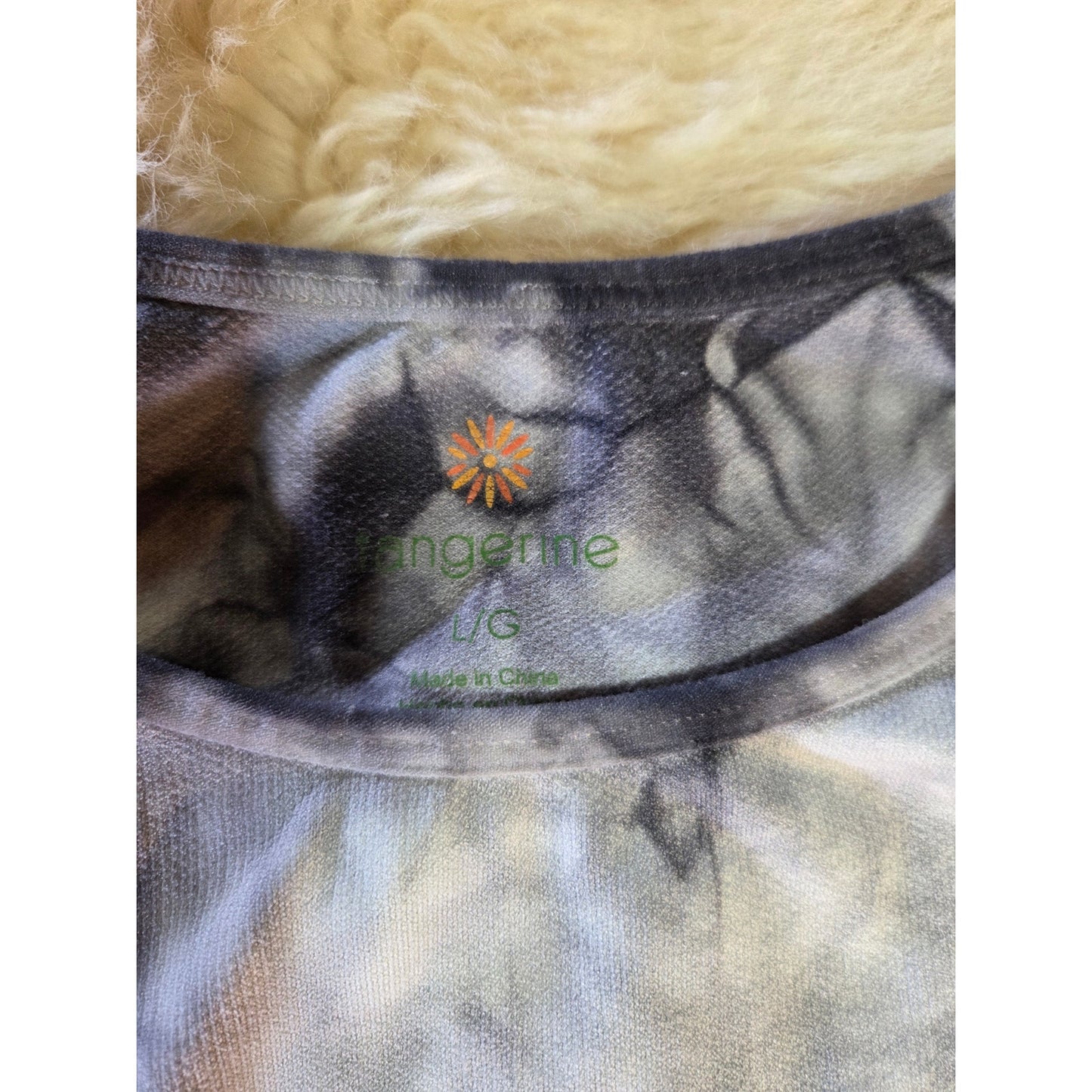 Tangerine Gray Tie Dyed Tank Top Active Wear Large