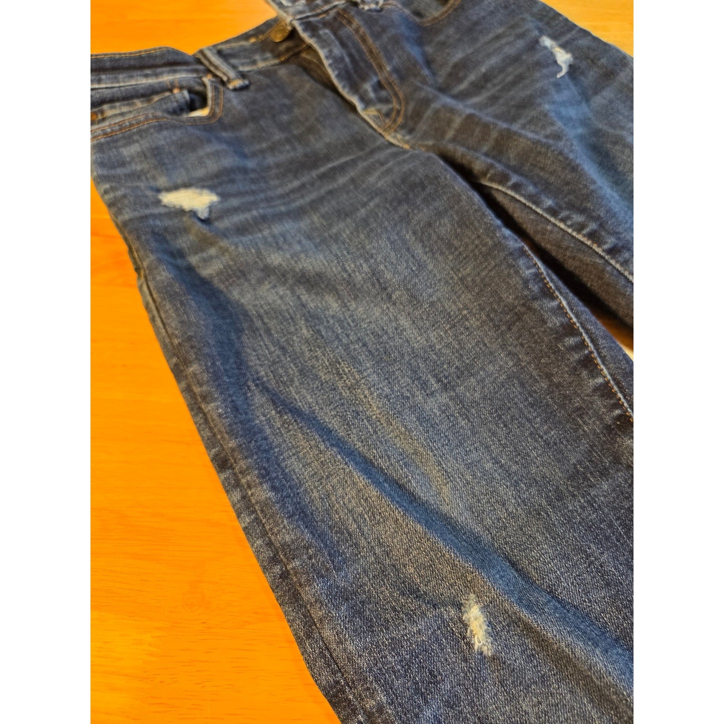 American Eagle 28x30 next level airflex skinny medium dark wash distressed jeans