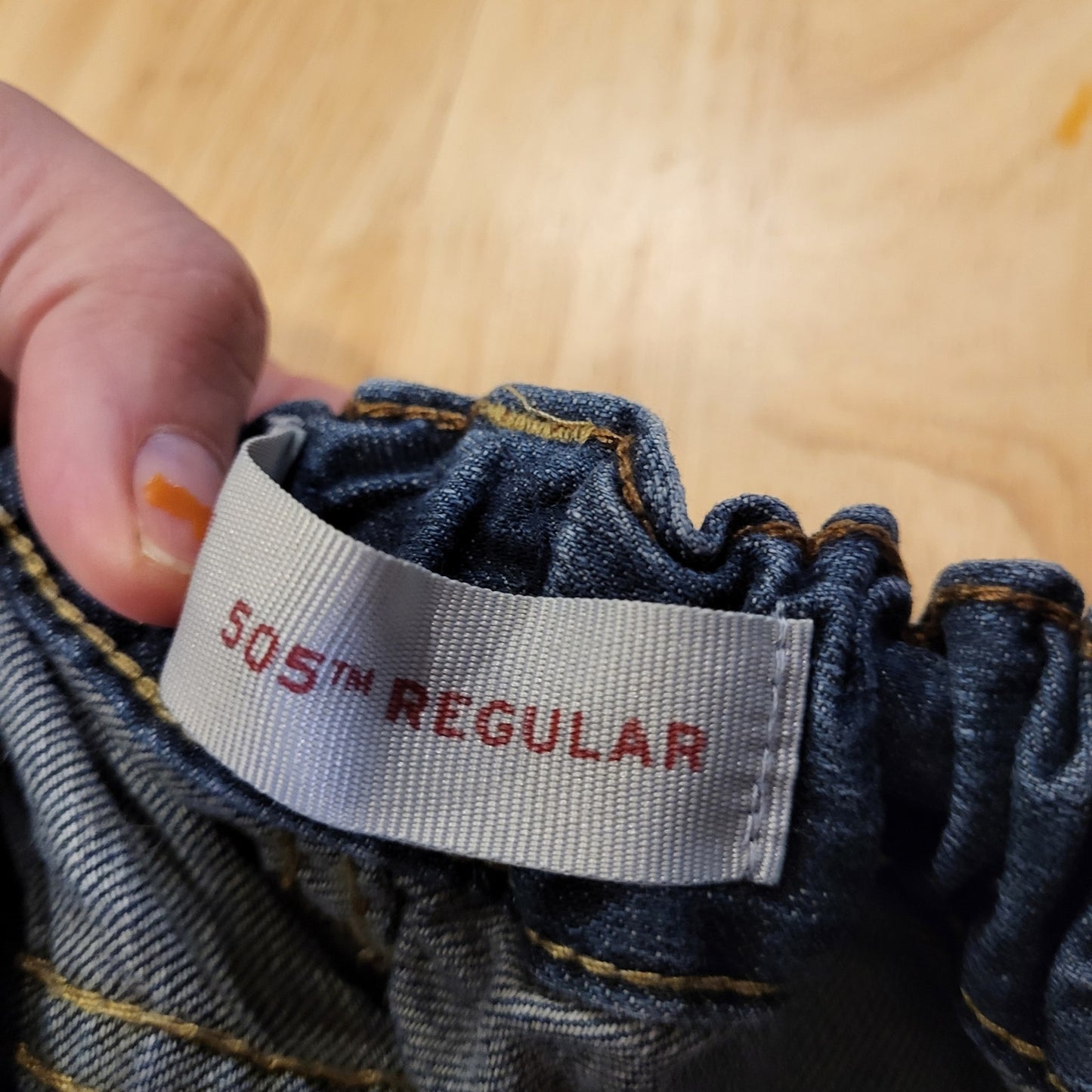 Levi's 505 Kids Jeans Size 12 Regular Adjustable Waist Medium Dark Wash