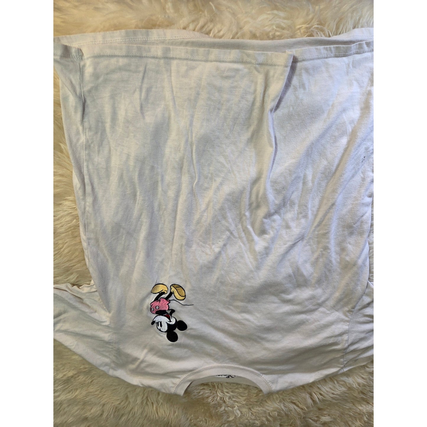 Disney Mickey Mouse Keep going keep Growing T-shirt Beige large cotton blend