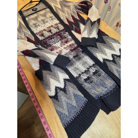 American Eagle Outfitters extra small medium length knit cardigan Fair Isles
