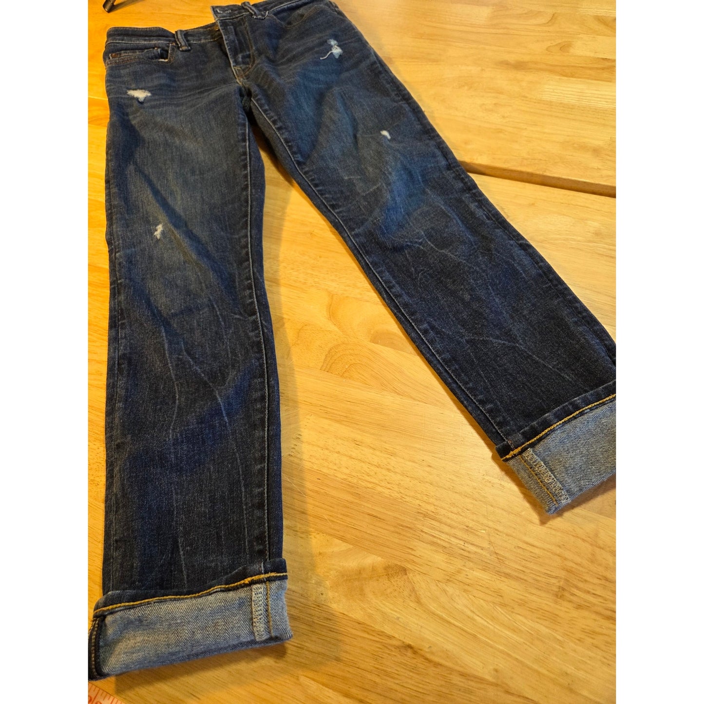 American Eagle 28x30 next level airflex skinny medium dark wash distressed jeans