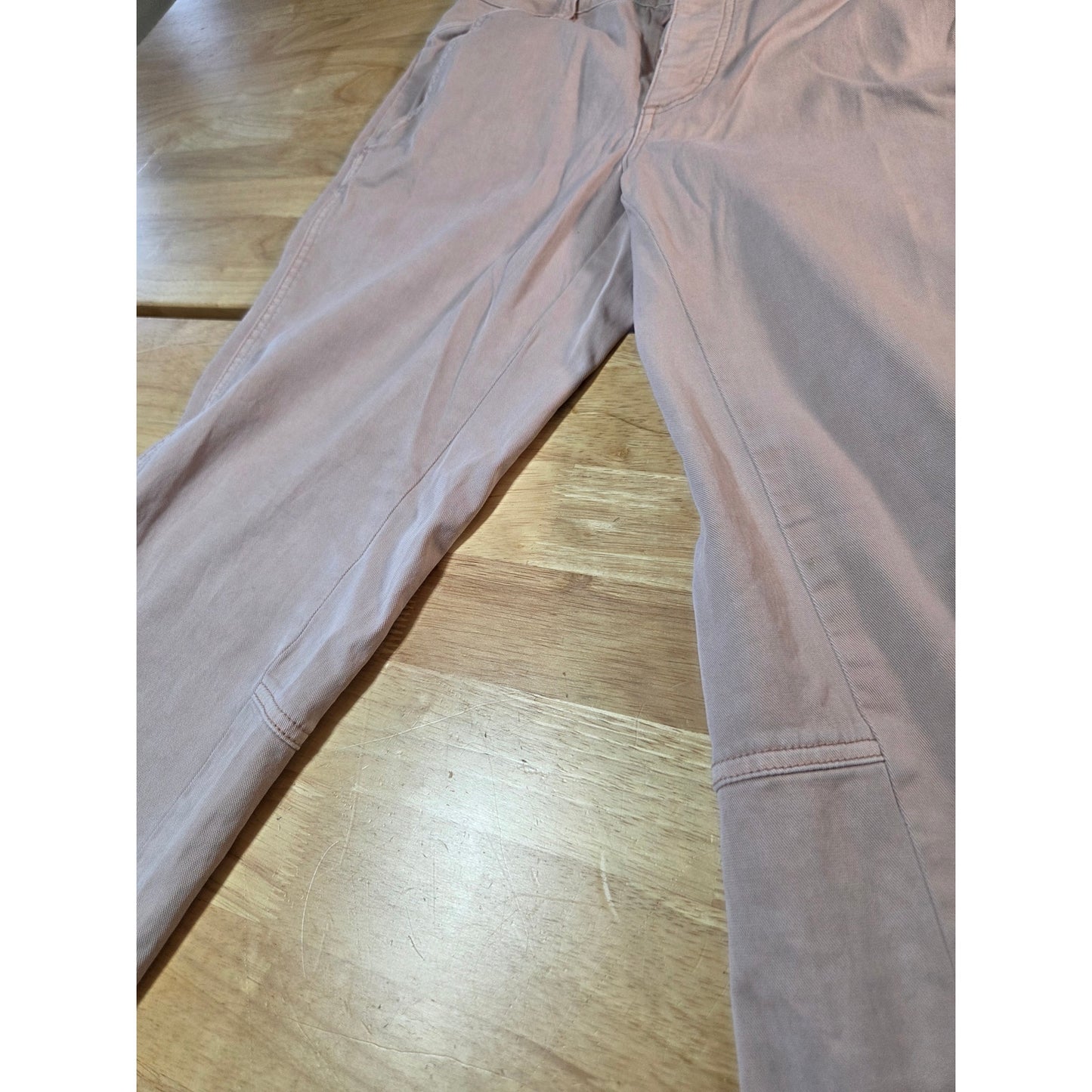 Prana size 8 blush pink nude cropped high water Pedal Pusher pants pockets sz 8