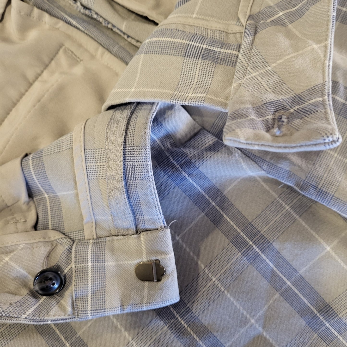 41 Hawthorn Gray Plaid Straight Pants Cotton Viscos Size 8