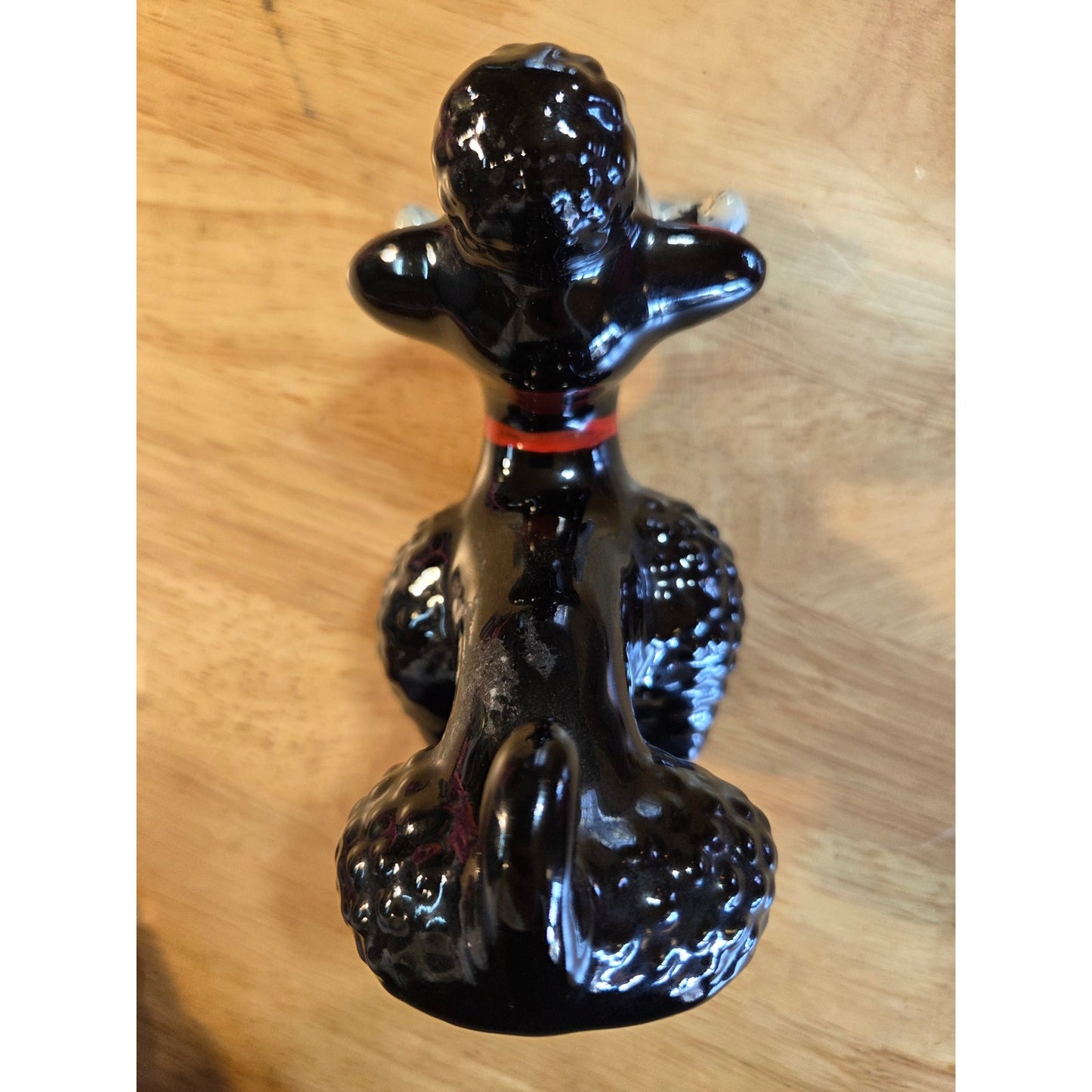 Vintage Scottie dog figurine collectible black white red porcelain