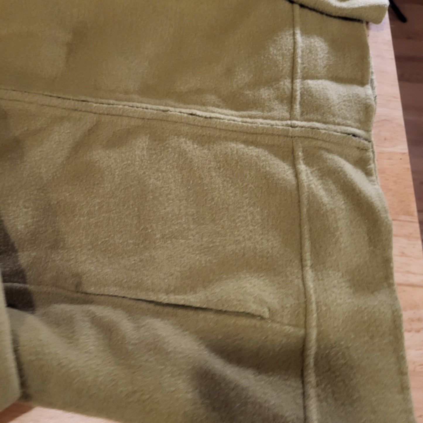 Alexandra Bartlett Green Wool Hooded Zip Size Medium Pockets 19" P2P