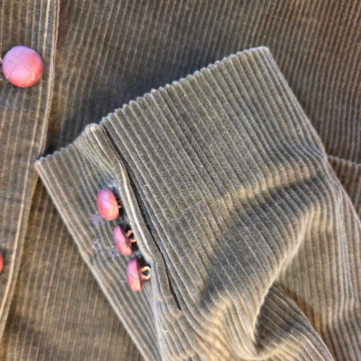 Banana Republic green corduroy large 100% cotton blazer Brown button pocket