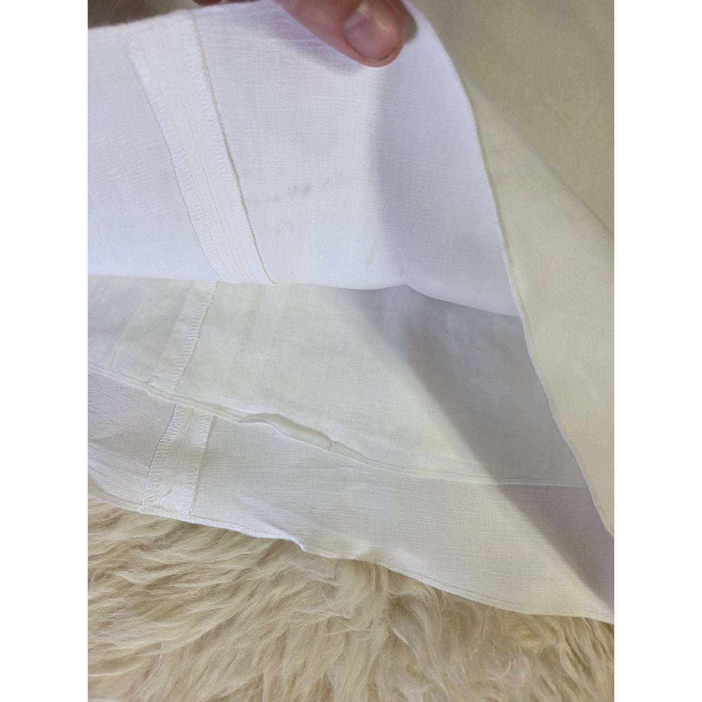 Worth size 8 100% Linen Fully Lined Wide Leg Bell Bottom Pants small stain leg