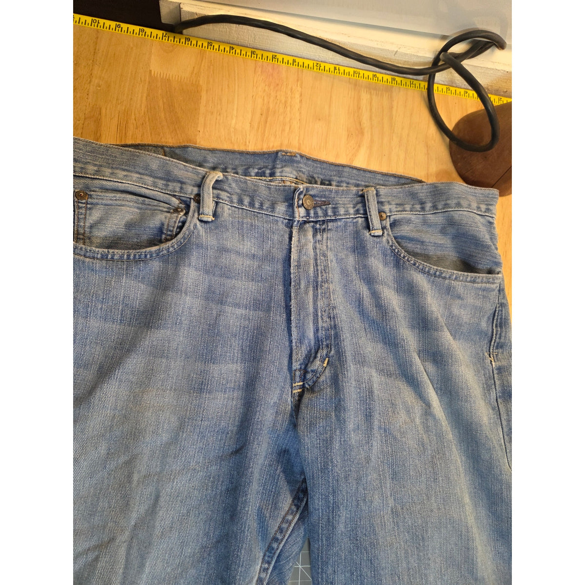 Polo Ralph Lauren classic fit 867 light wash heavily worn 40 100% cotton