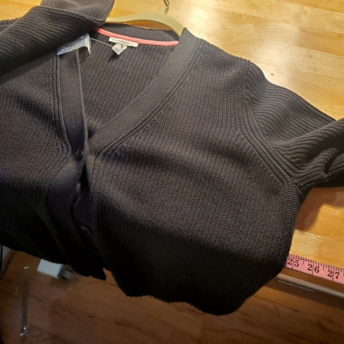 Isaac Mizrahi live black knit cardigan new with tags 1X