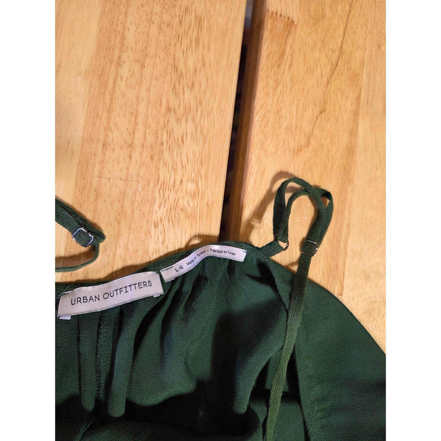 Urban Outfitters Forest Green Adjustable Spaghetti Strap Pants Jumpsuit Large