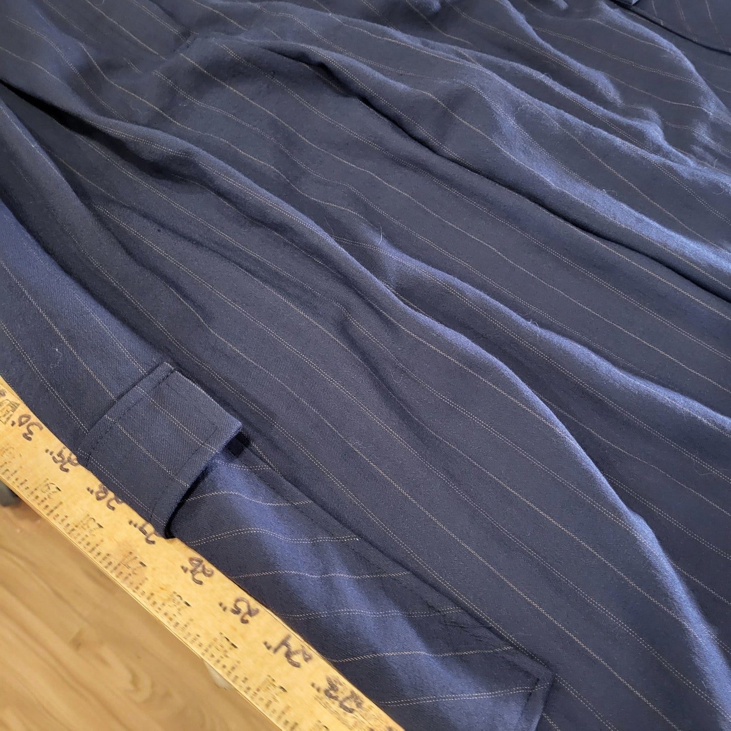 Sam Edelman Laila Pants Pinstripe Elastic Waist Pockets Viscos Nylon Size 16