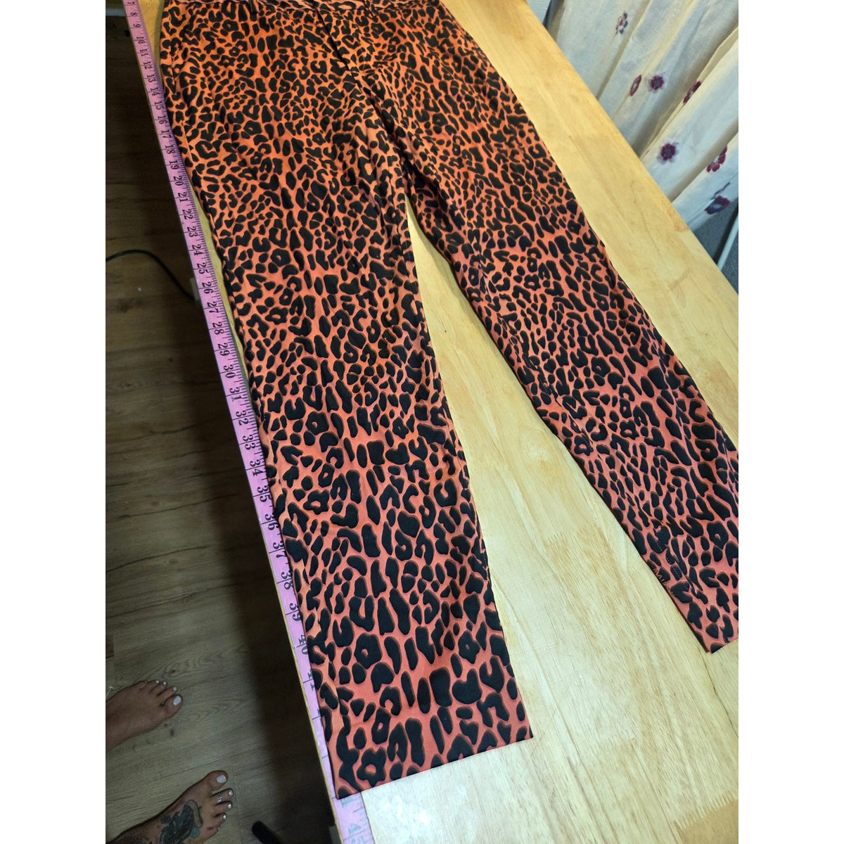 Scotch & Soda Maison Scotch L'Amour Tous jour orange tone animal print pant 28"