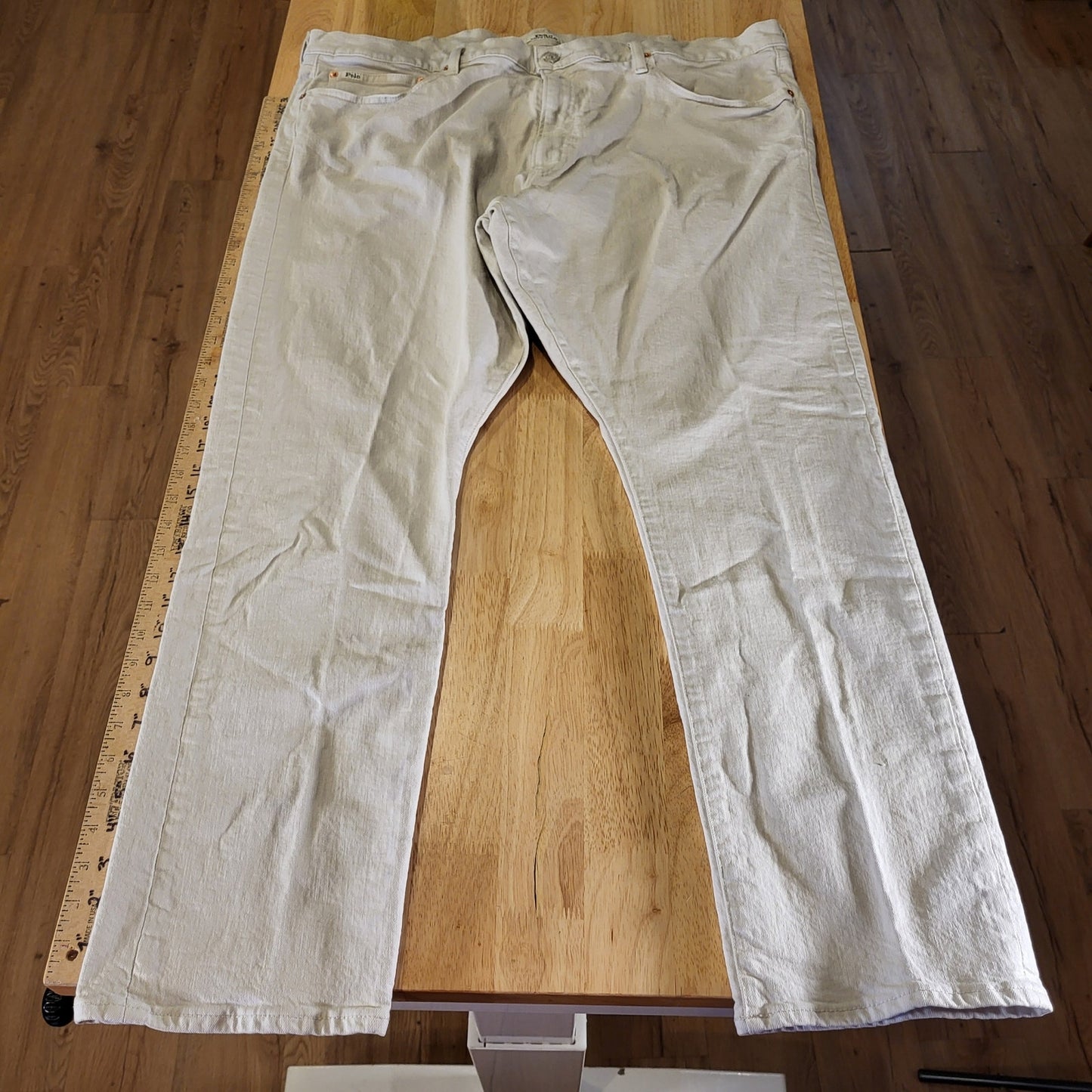 Polo Ralph Lauren White denim jeans 42 X 30 the Sullivan Slim cotton