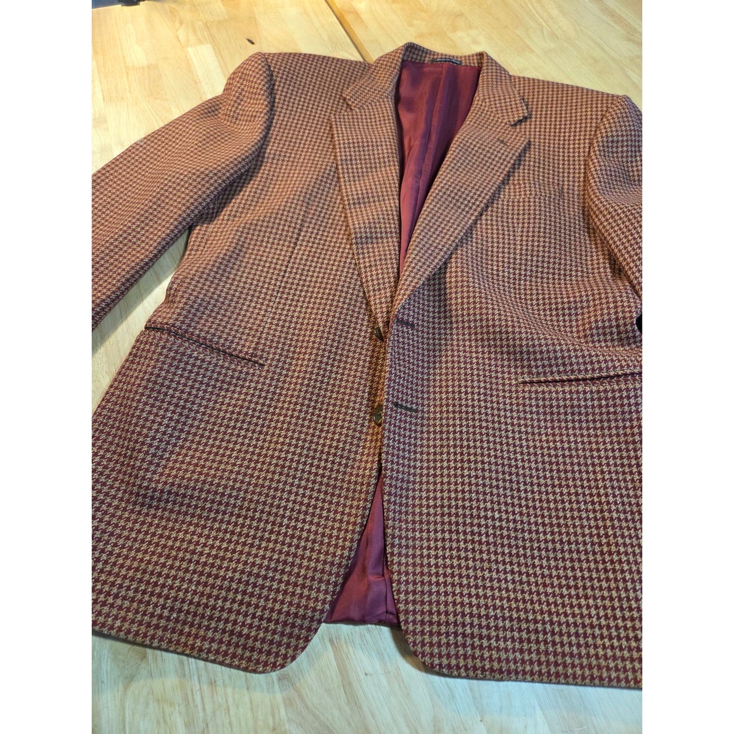 Canali Milano Lana Cashmere Tweed Suit Jacket 23" P2P 30" Length