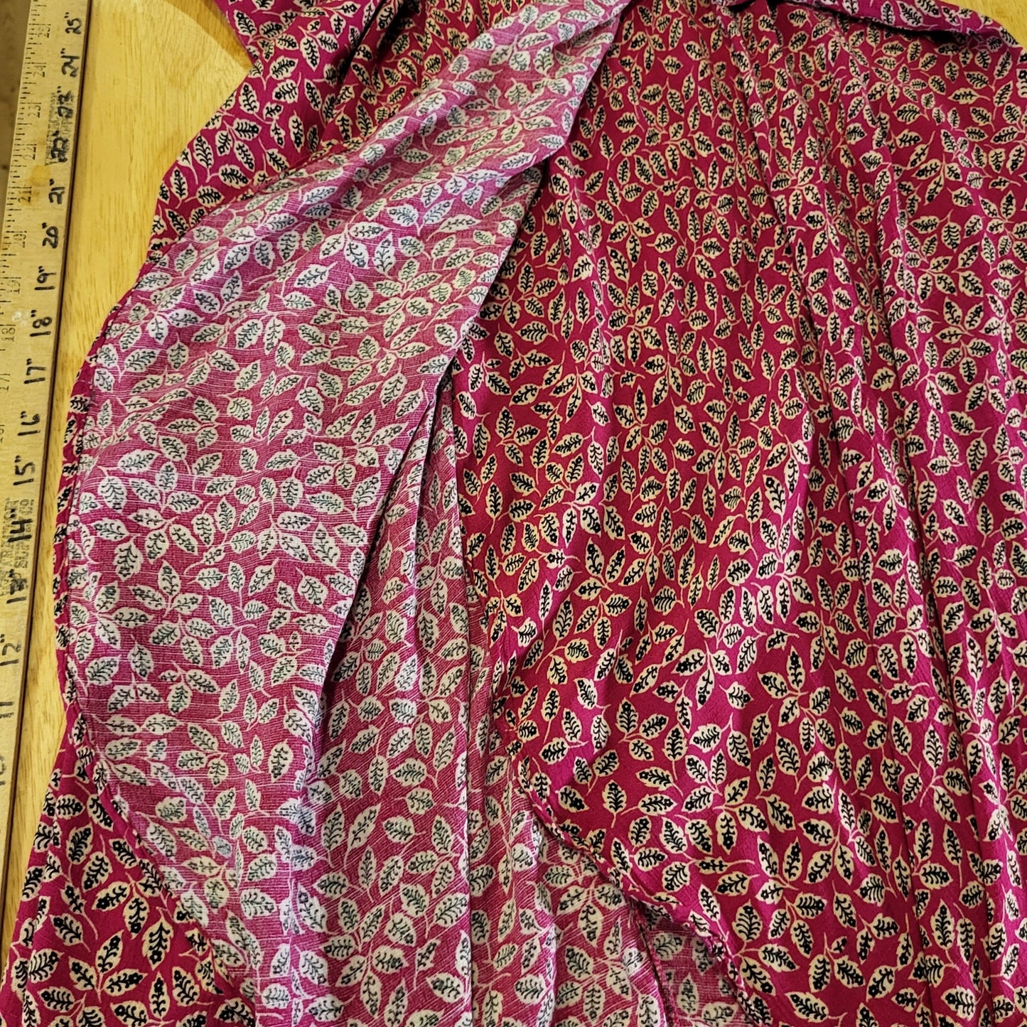 Band Gypsies Pink Floral Hi-Lo Slit Ruffle Spaghetti Strap Dress 17" p2p