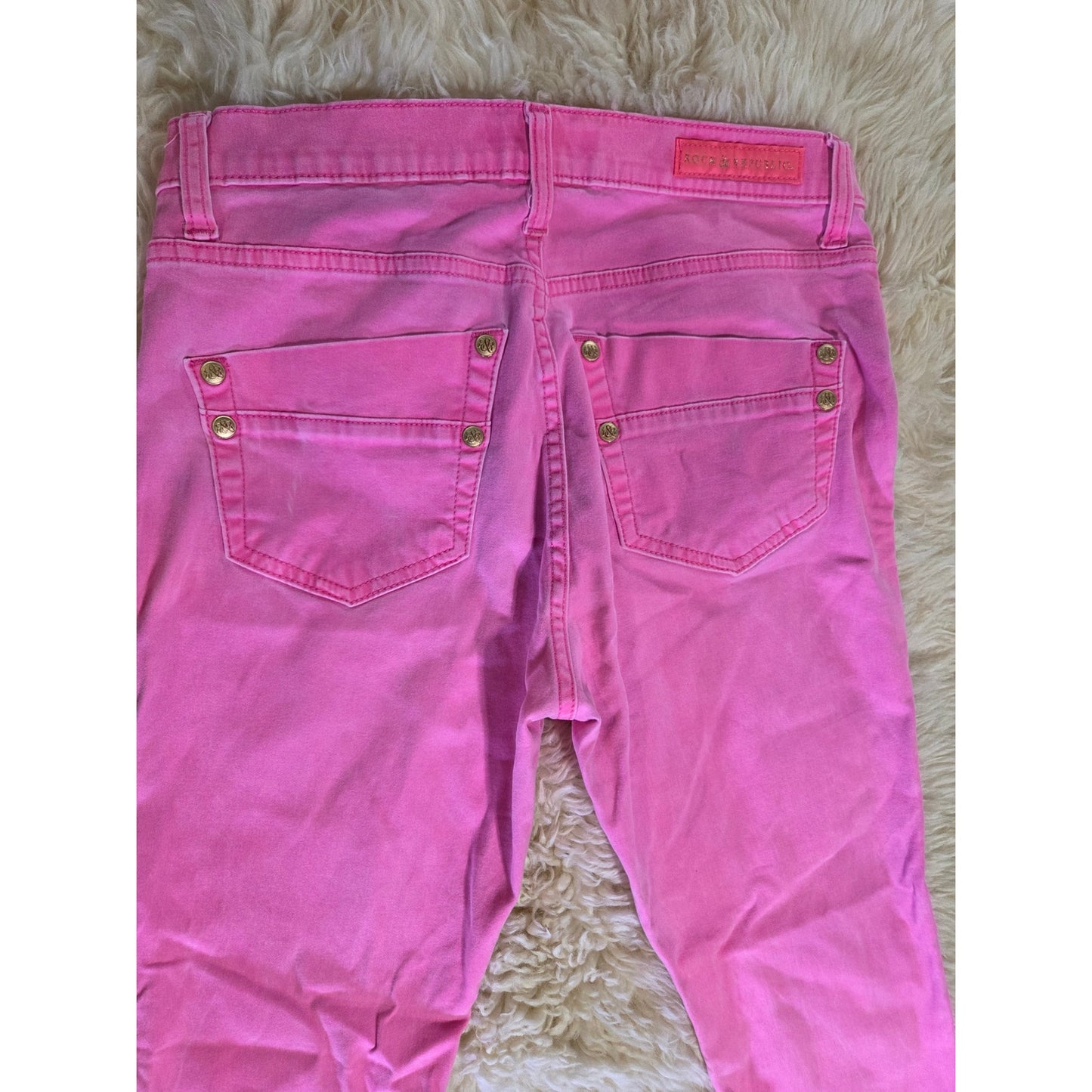 Rock & Republic Pink Skinny Jeans 28" Waist Slim Fit