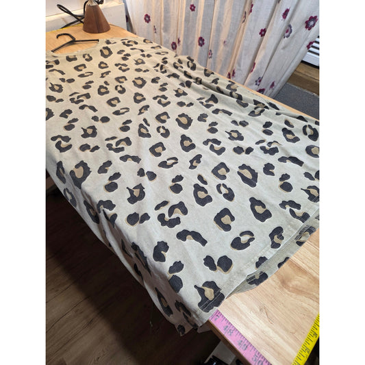 Easel 3x oversized t-shirt dress jersey knit leopard print animal cotton
