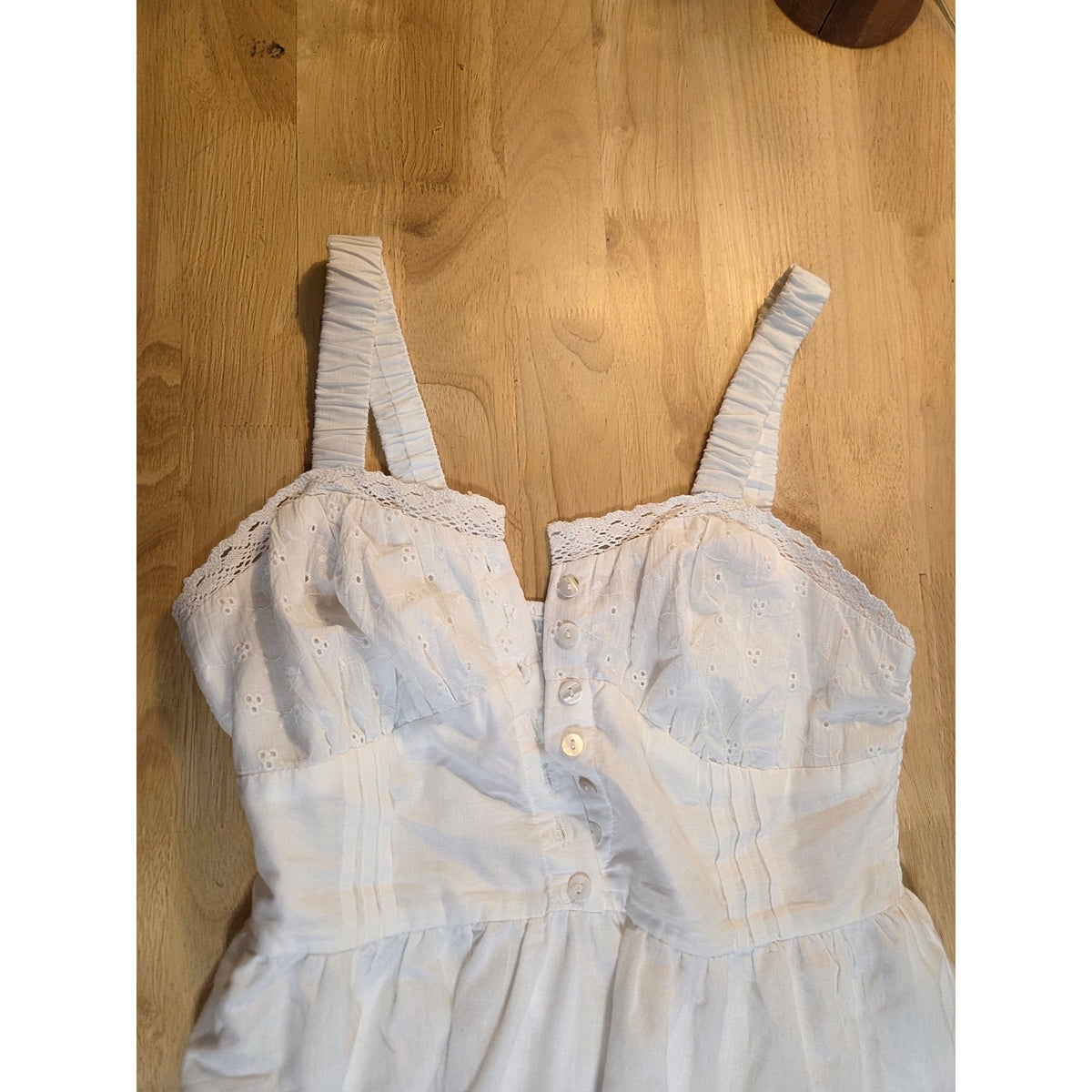 Blush size medium cotton sundress line skirt sleeveless button front princess