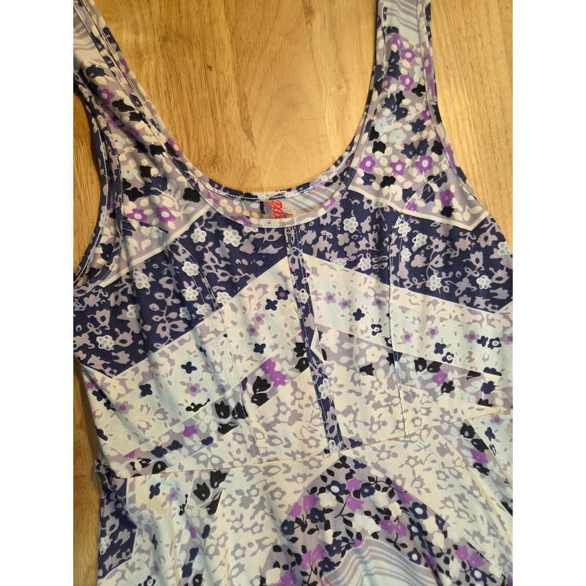 Free People jersey knit tank dress skater style Mini Paisley graphic print med