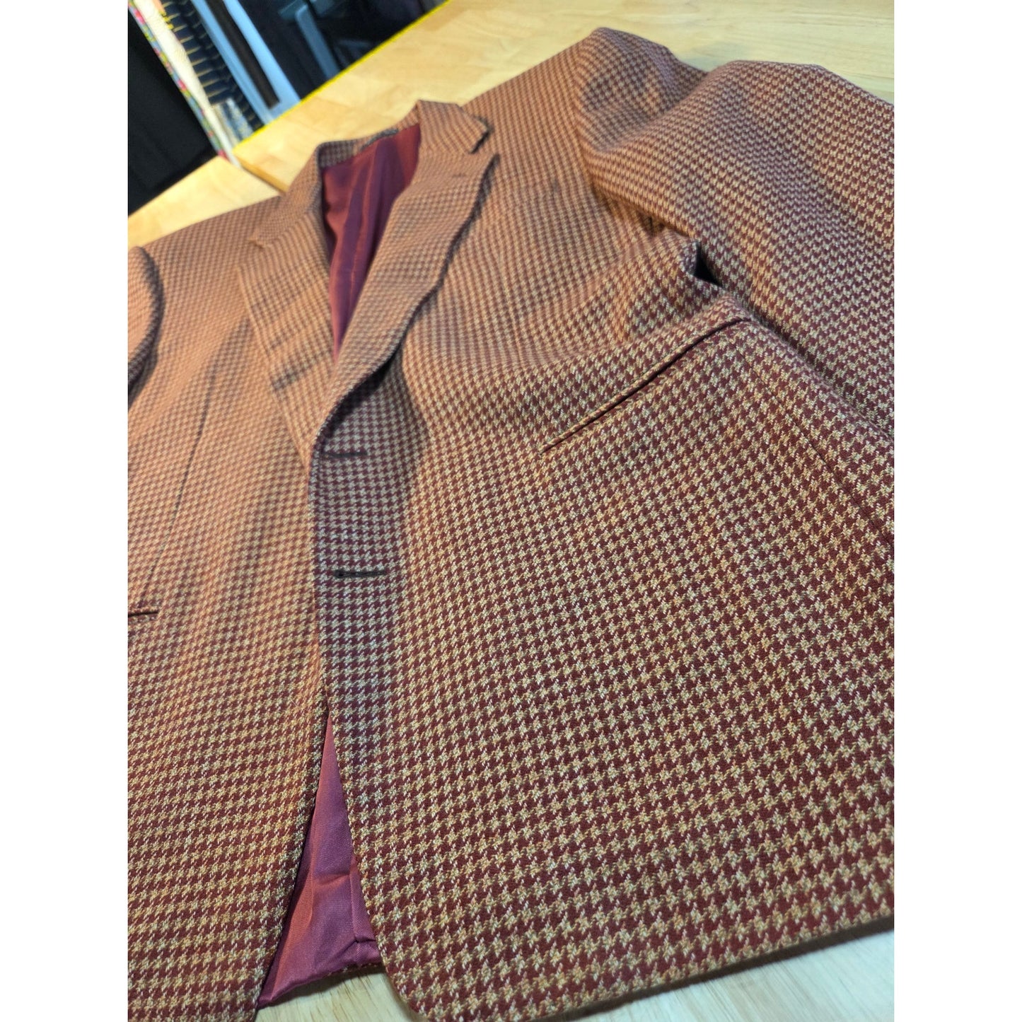 Canali Milano Lana Cashmere Tweed Suit Jacket 23" P2P 30" Length