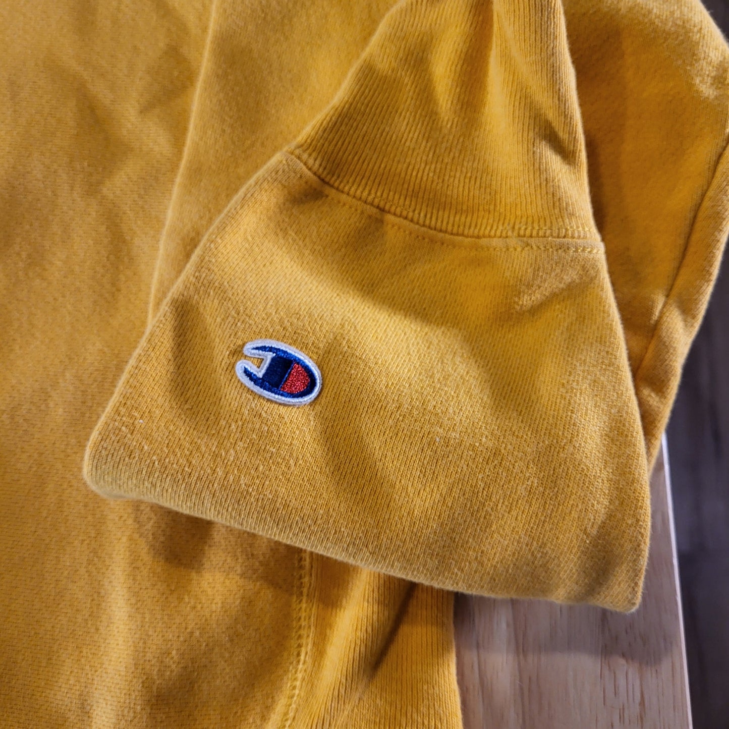 Champion Heavy Weight Terry Pullover Mustard Yellow Sweatshirt Small