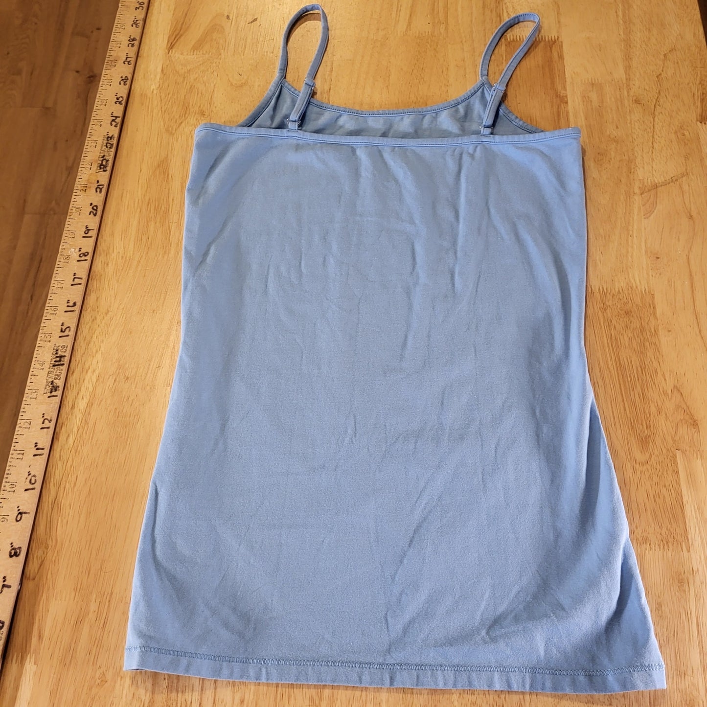 Ariat Blue Jersey Knit Adjustable Strap Tanks 15" Pit to Pit Shelf Bra Small