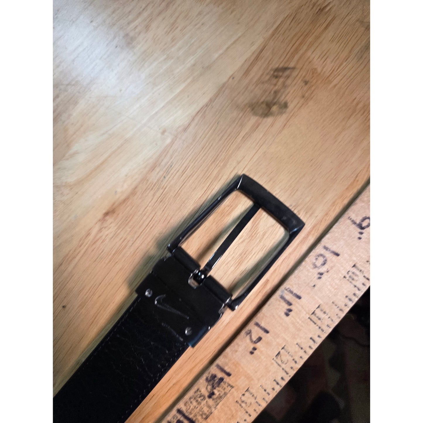 Nike Reversable Belt Black White Gunmetal Buckle Barely Worn 45"
