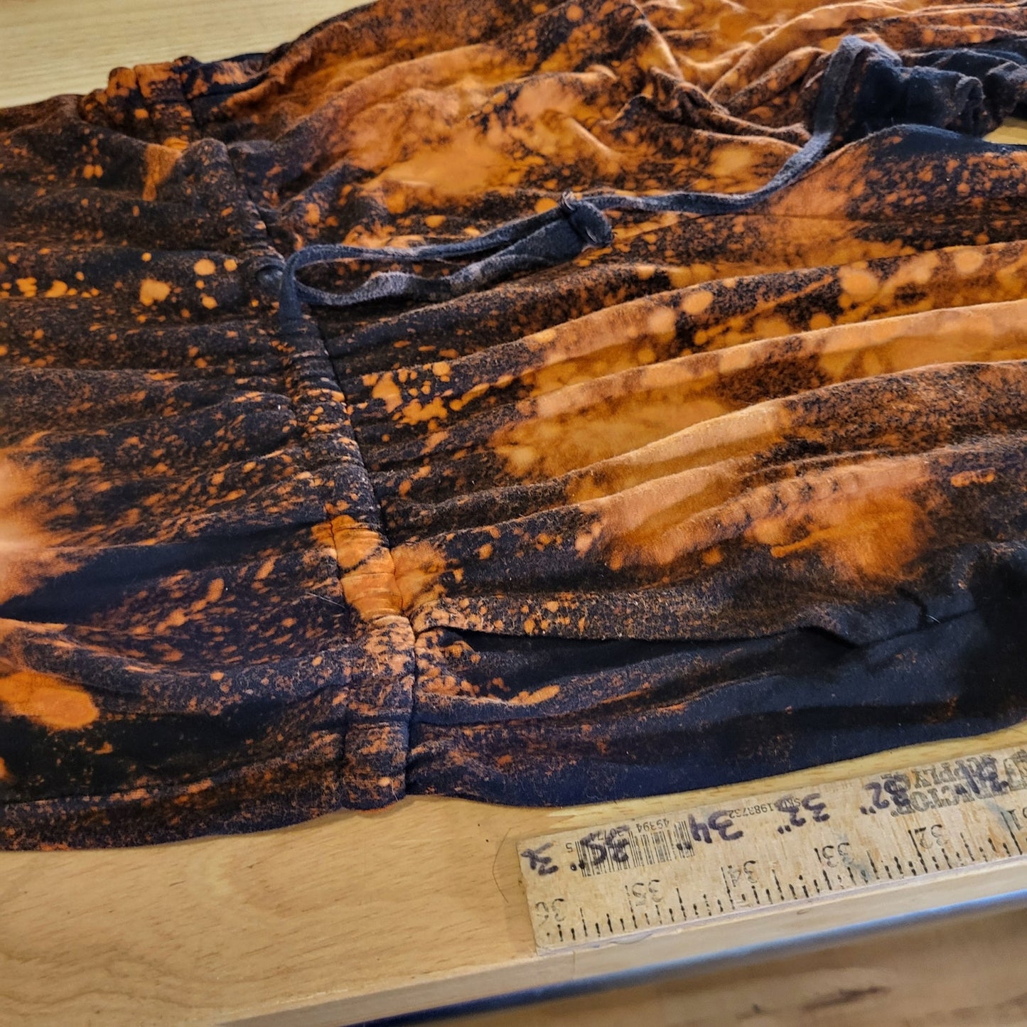 Aerie size small racerback tank jumpsuit bleach dyed black and orange Jersey