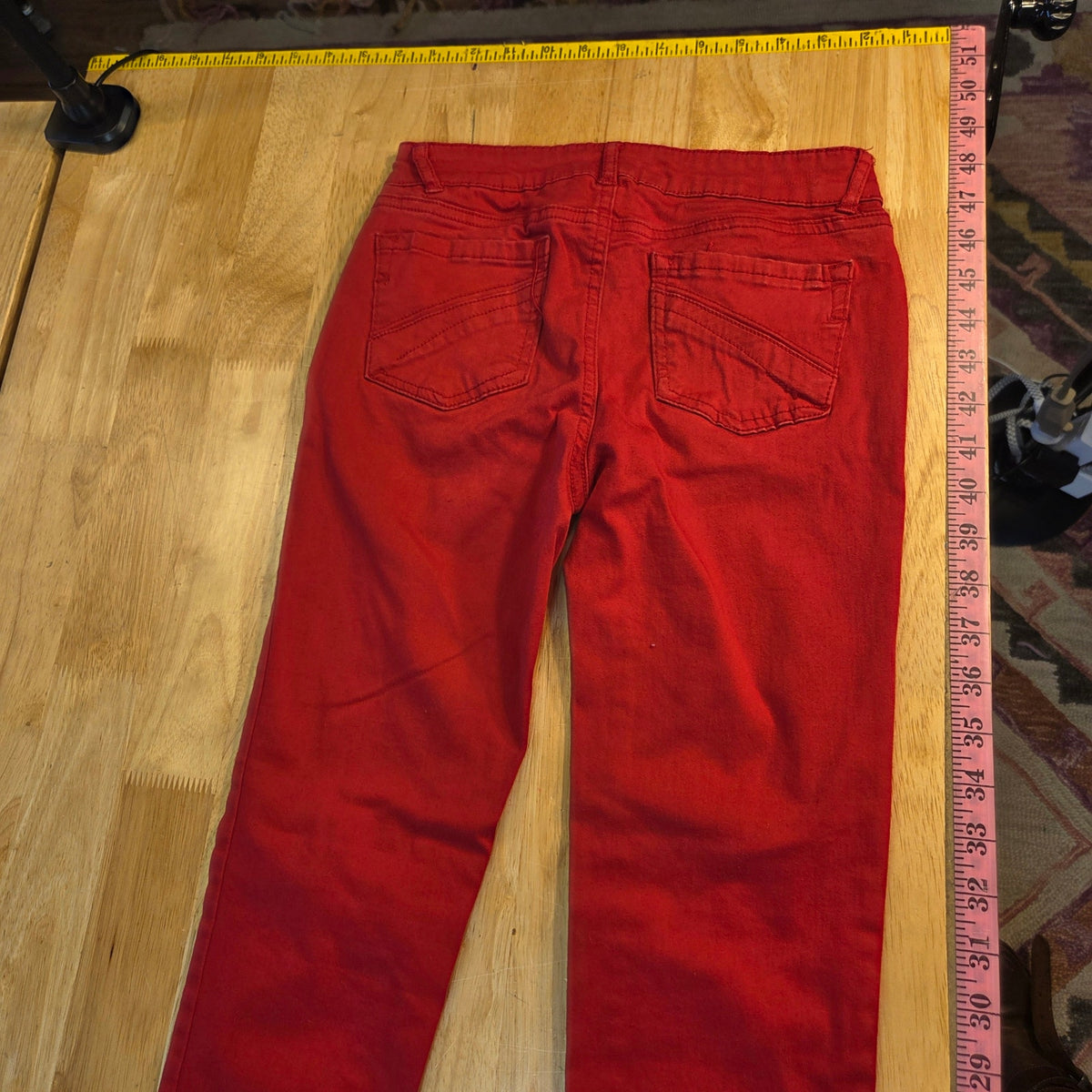 Copper Key Red Size 10 Straight Leg Skinny Jeans 10" Rise 24" Waist