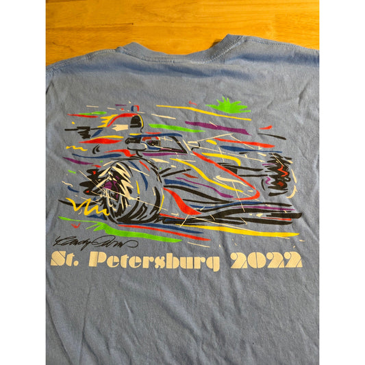 St. Petersburg 2022 Blue Cotton Formula One Race T-shirt Gilden Medium