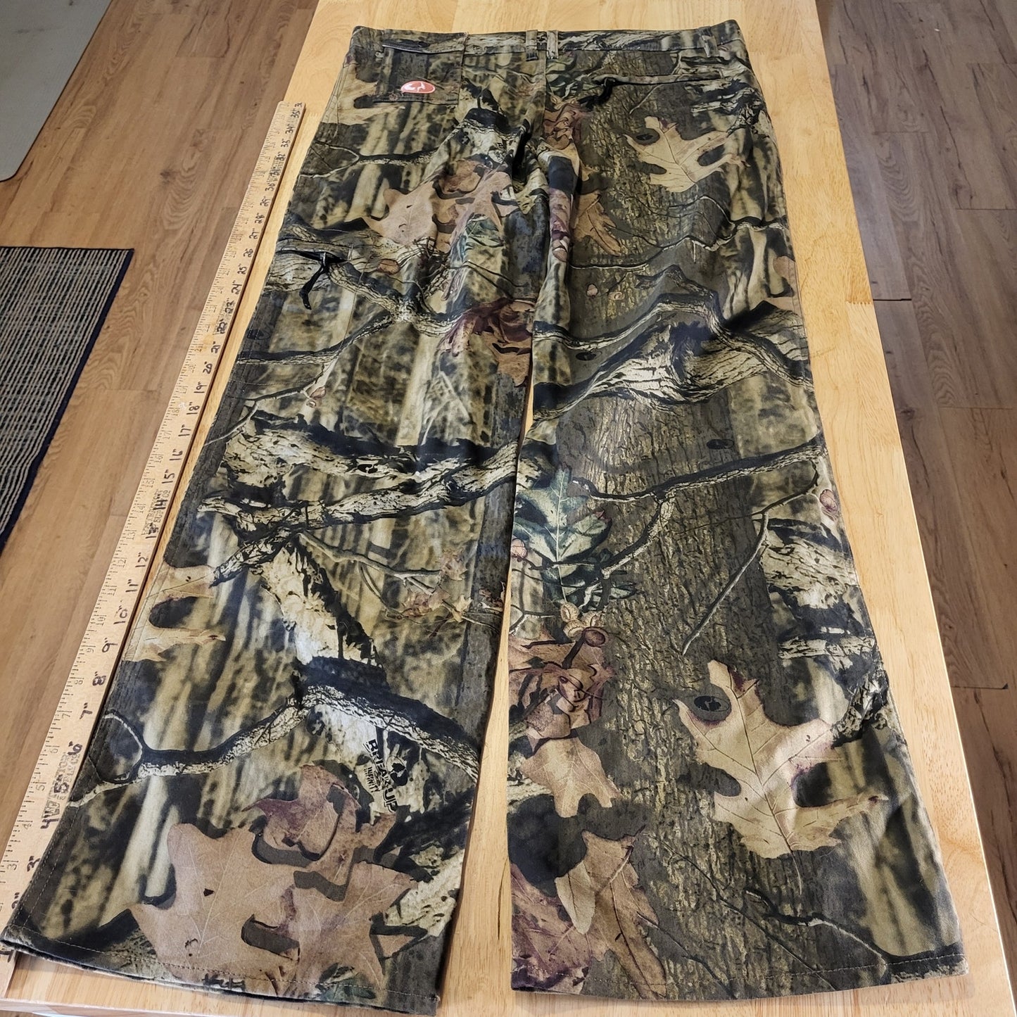 Russel Outdoors M 8/10 Camouflage Straight Leg Cargo Pants Pink Lining Zip Snap