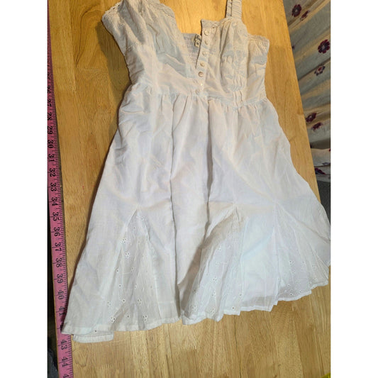 Blush size medium cotton sundress line skirt sleeveless button front princess